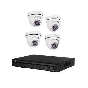 Instalación de kit de videovigilancia de 4 cámaras