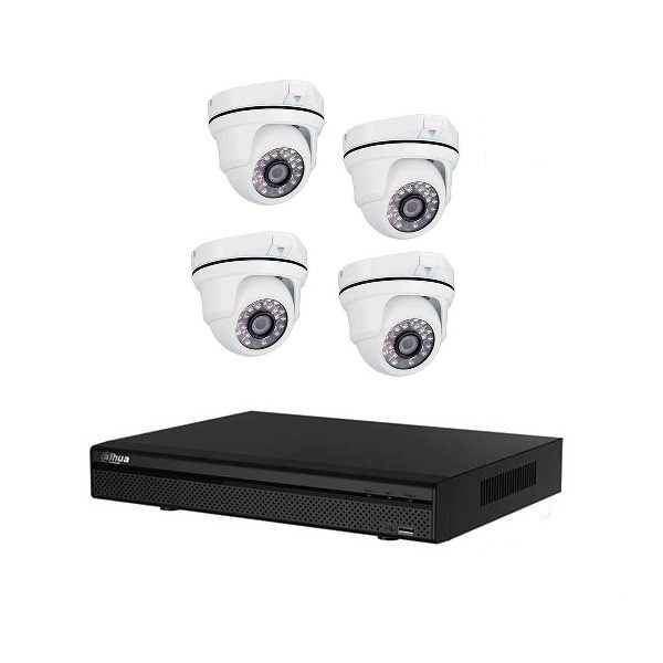 Instalación de kit de videovigilancia de 4 cámaras