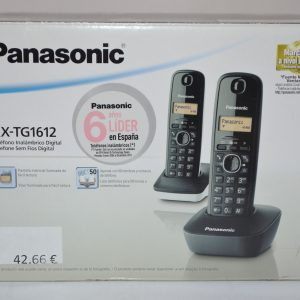 Panasonic KX-TG1612 Teléfono Inalámbrico Duo Negro