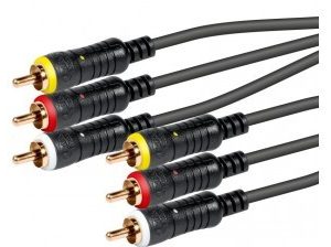 Cable 3 RCA- 3 RCA - 5m