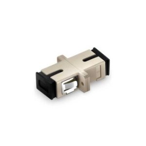 ACOPLADOR FIBRA OPTICA SC/UPC MULTIMODO OM2 SIMPLEX-BEIGE