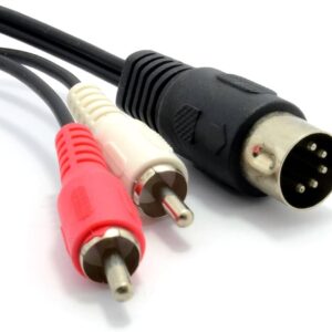 Cable adaptador de audio DIN macho a RCA macho