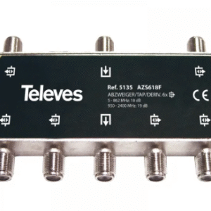 Derivador interior 60 con conector F Televés