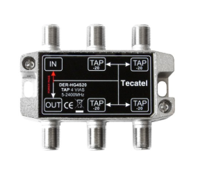 Derivador 5-2400 MHz 4 salidas 20dB Tecatel